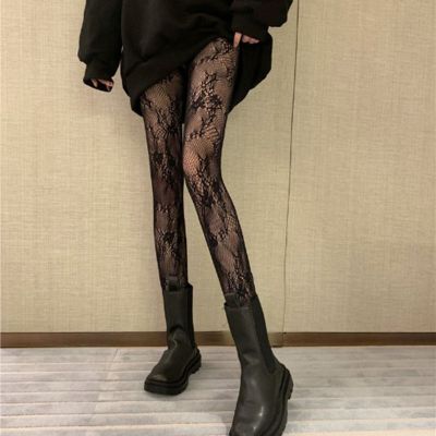 White Flower Vine Stockings for Women Ultra-thin Hollow Bottoming Fishnet